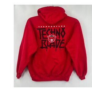 Technoblade Hoodie Red Pig King‎ Pullover Sweatshirt M Gaming YouTuber Merch